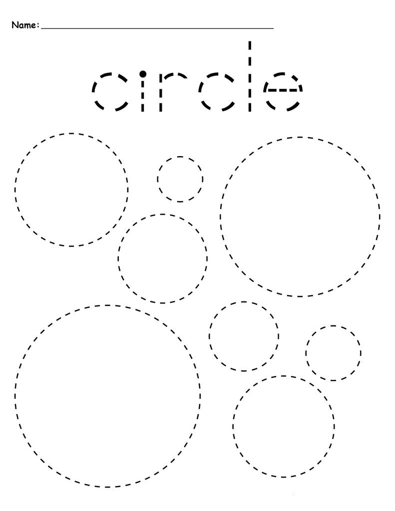 Tracing Circles Worksheets