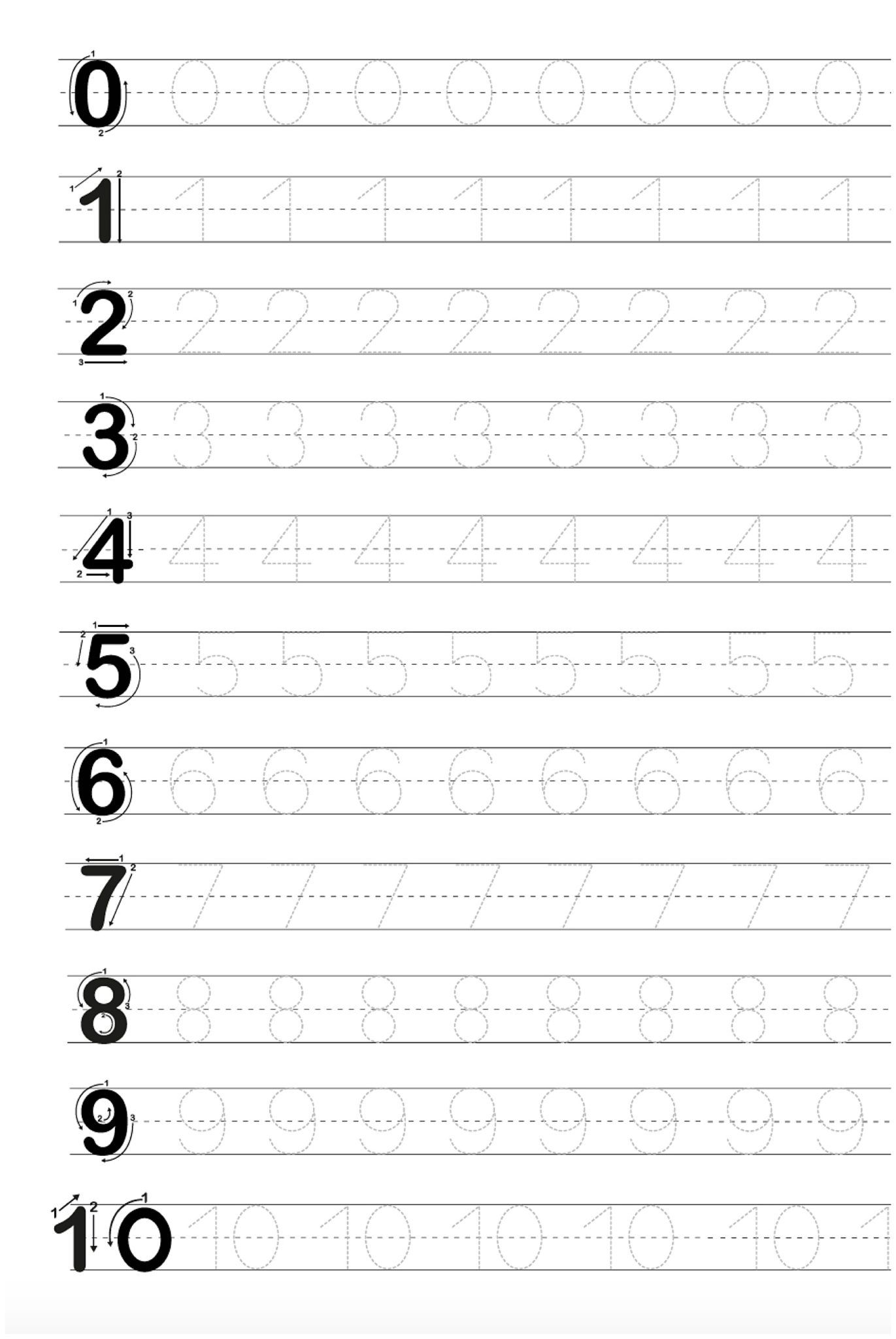 Tracing Letters And Numbers Printable Worksheets