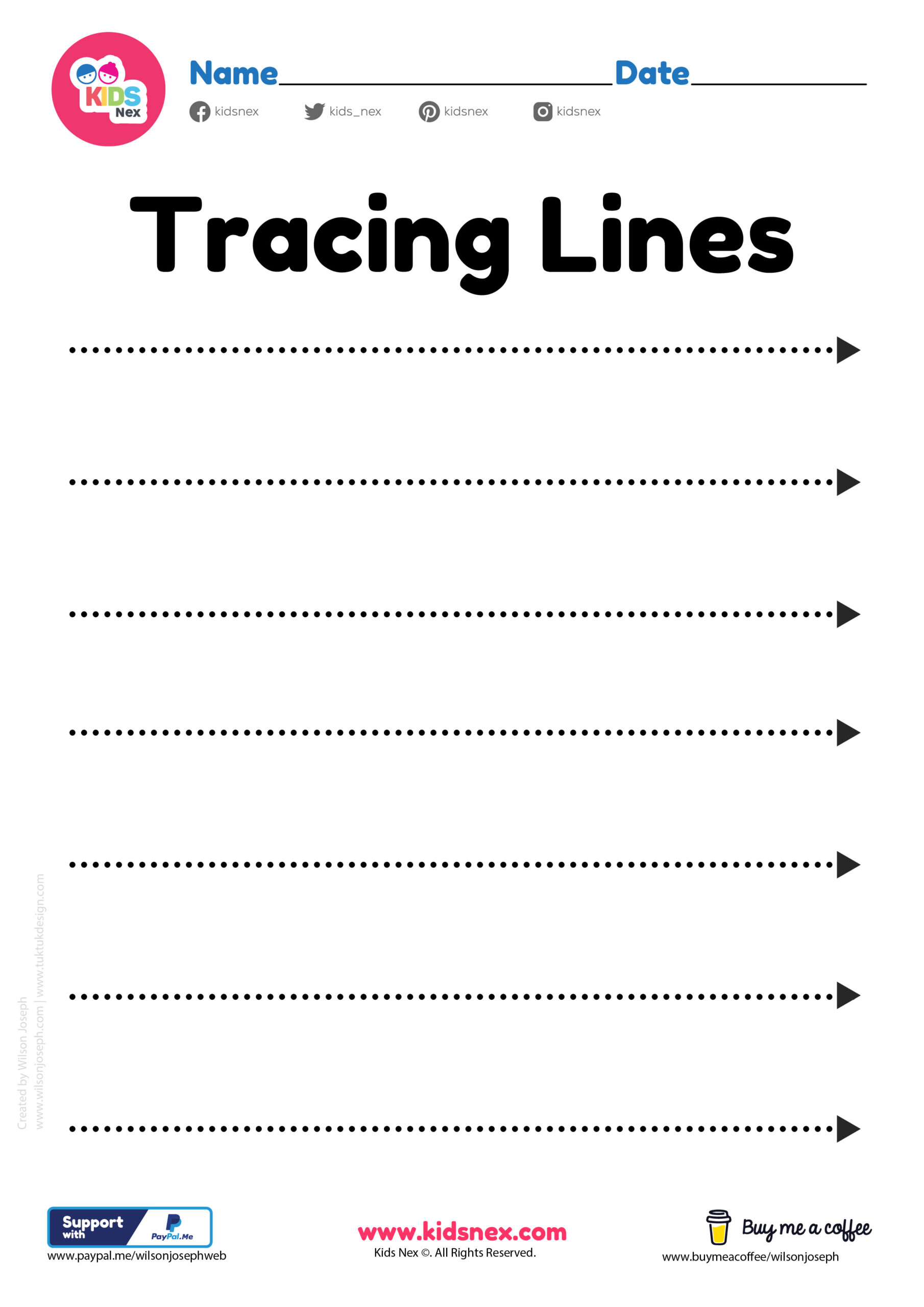 Tracing Lines Worksheet For 1St Grade Your Home Teacher