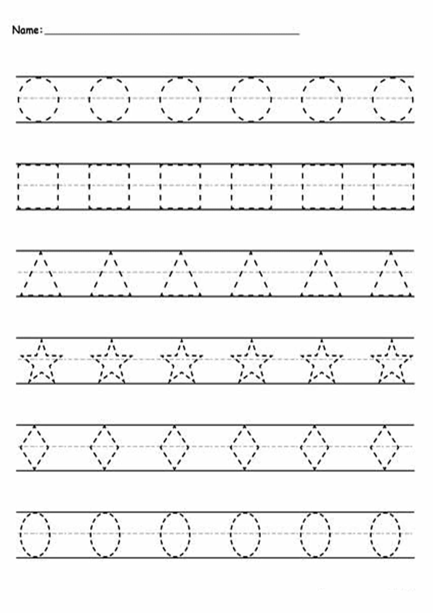 Tracing Lines Worksheets For Kindergarten