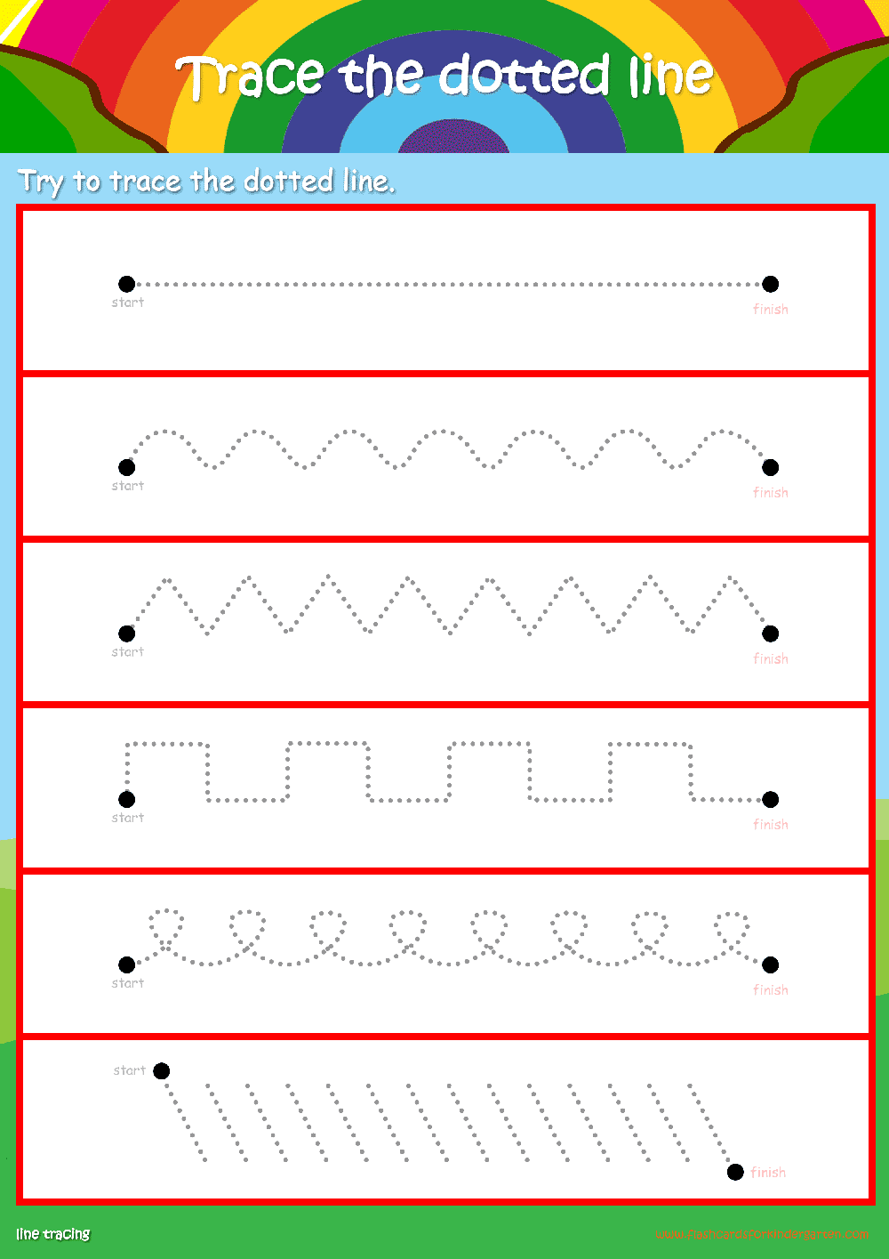 Free Printable Tracing Worksheets for Kids