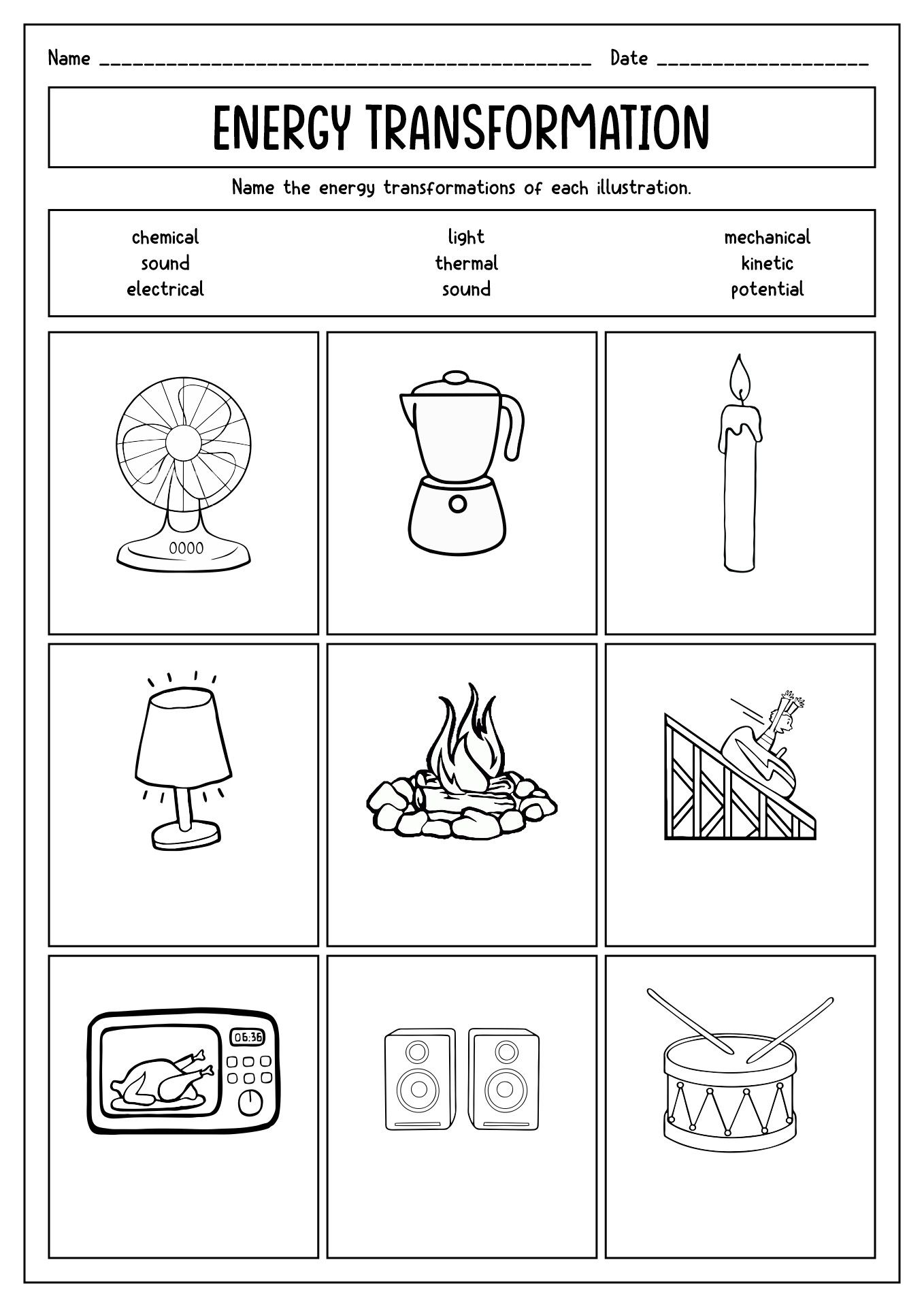 Transfer And Conservation Of Energy Worksheet By Science Lessons That Rock