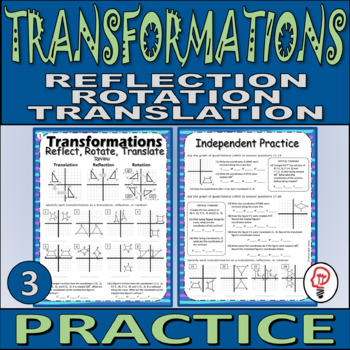 Transformations Reflections Rotation Translation Practice 8 G A 1