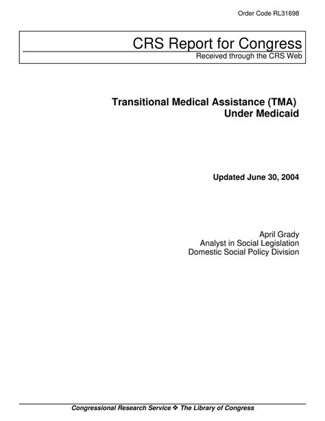 Transitional Medical Assistance Benefits