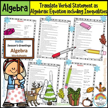 Translate Verbal Statement As Algebraic Equation Incl Inequalities