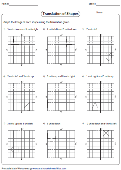 Translation Worksheets