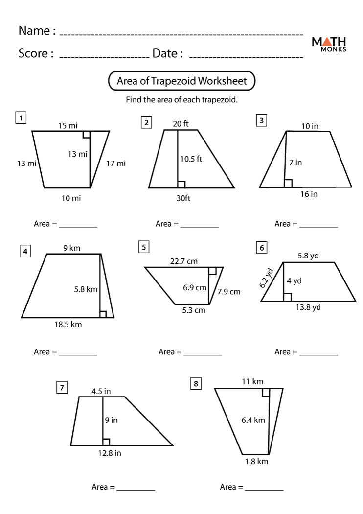 Trapezoid And Kite Worksheet