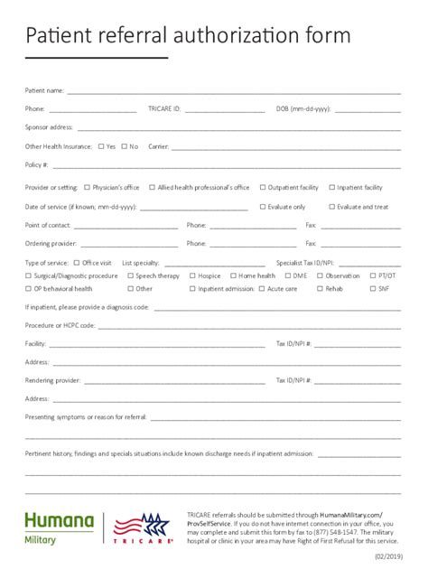 Tricare Referral Form Fill And Sign Printable Template Online Us Legal Forms