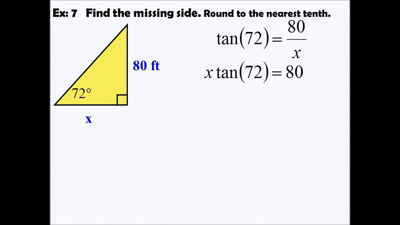 Trig Ratios Finding A Missing Side Flipbook Notes By Shelby Olofson