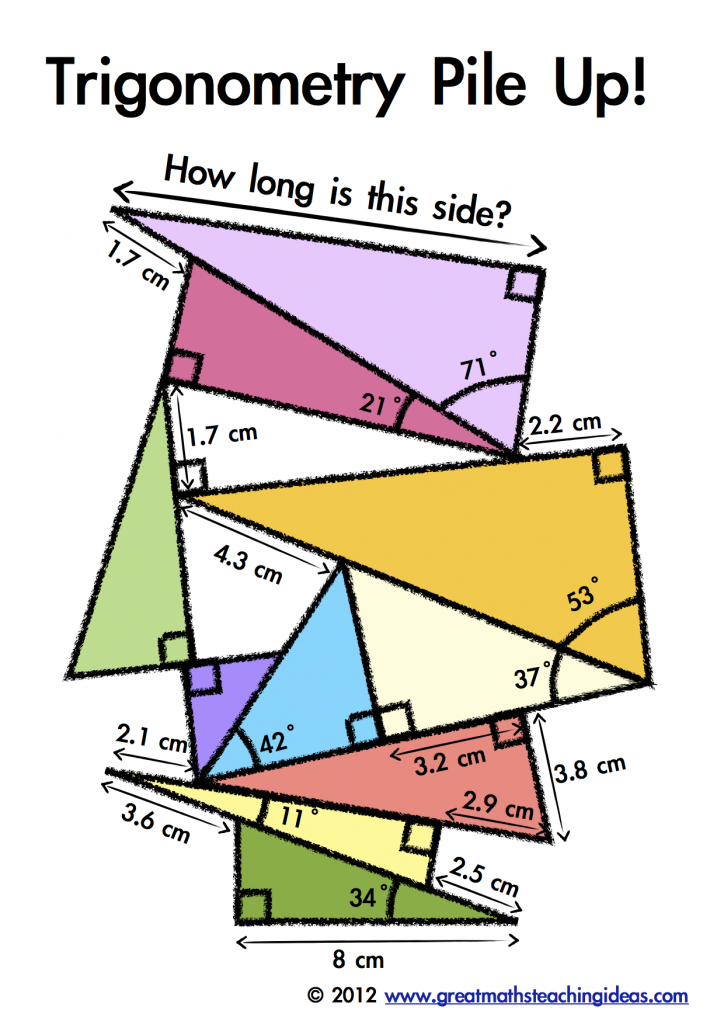 Trigonometry Pile Up Trigonometry Trigonometry Worksheets Math Methods