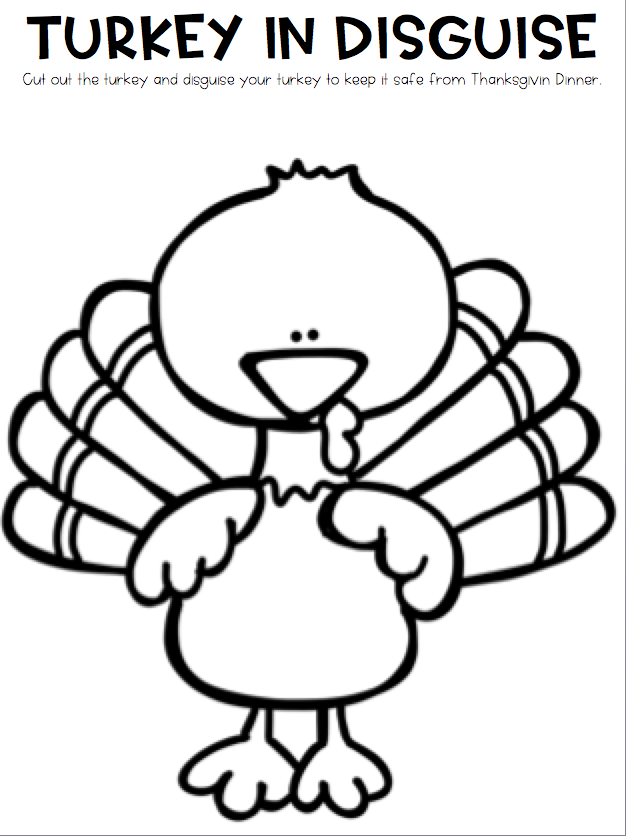 Fun Turkey Disguise Worksheet for Kids