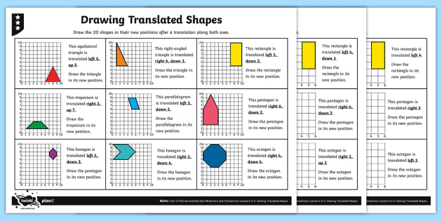 Twinkl Translation Of Shapes