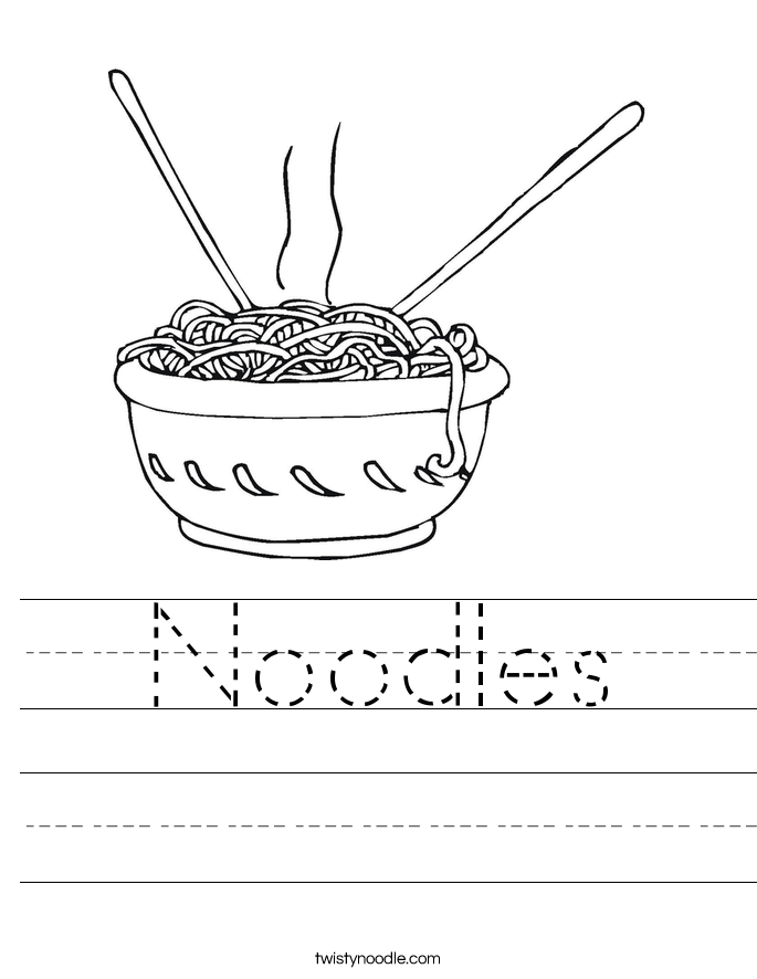 Twisty Noodles Worksheet: Fun and Educational for Kids