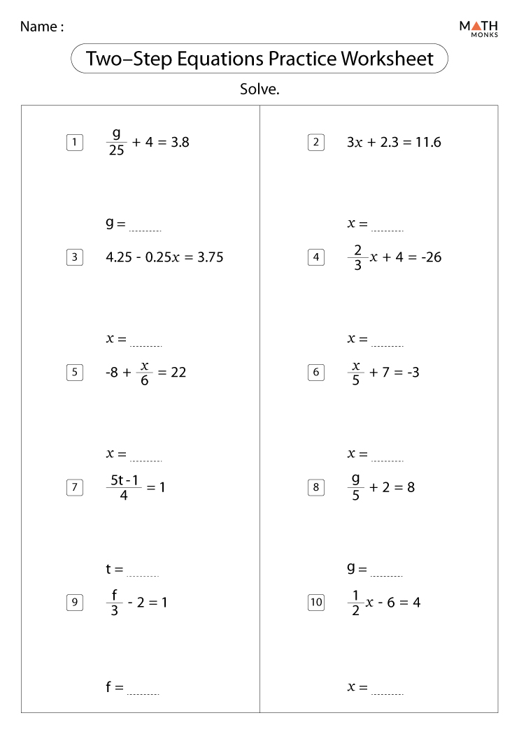 10 Two-Step Equations Solved: Quick Answer Key Guide