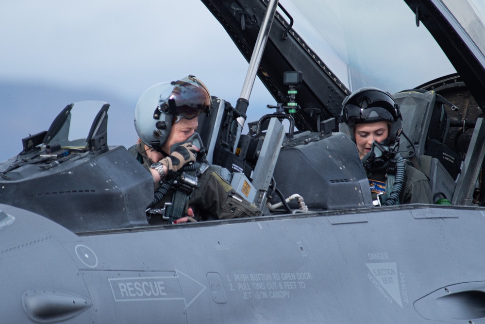 U S Air Force 2Nd Lt Madison Marsh Returns From Her Familiarization Flight At Nellis Air