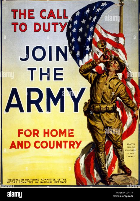 U S Army Recruiting Poster Showing A Soldier Standing Next To An Stock