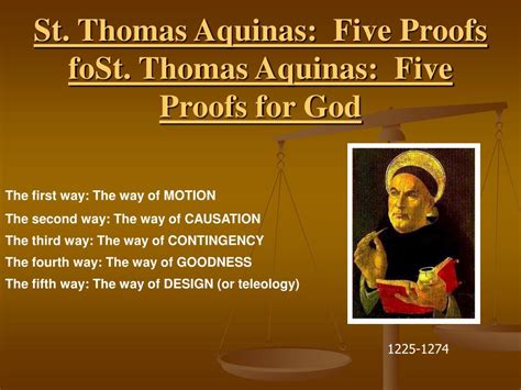 Understanding The 5 Proofs Of Thomas Aquinas A Compelling Exploration