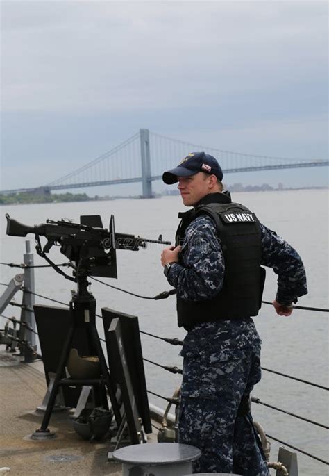 Unidentified Us Navy Providing Security During Fleet Week 2015 In New