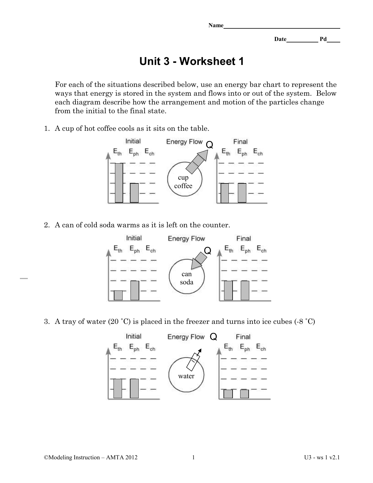 Unit 3 Worksheet 1 Stacks Of Kinematic Graphs 1 Pdf Name Date Pd