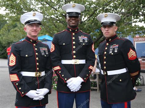 United States Marine Corps Officers At Billie Jean King National Tennis