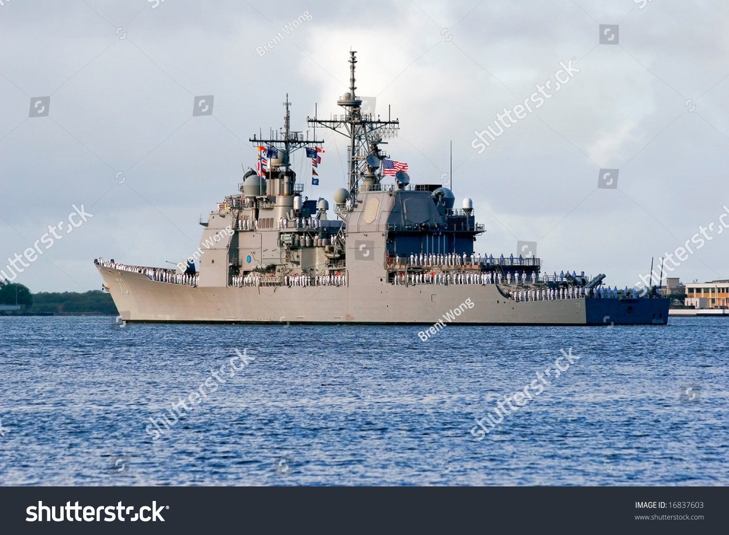 United States Navy Surface Guided Missile Cruiser Ship Uss Lake Erie Stock Photo 16837603