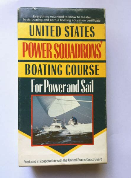 United States Power Squadrons Boating Course For Power And Sail Vhs And