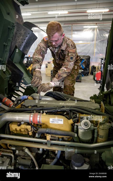 Us Air Force Mechanic Performs Maintenance Editorial Stock Photo