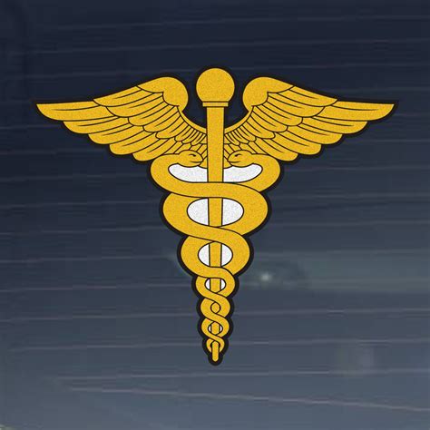 Us Army Division Medical Corps Emblem Reflective Indoor Outdoor Vinyl