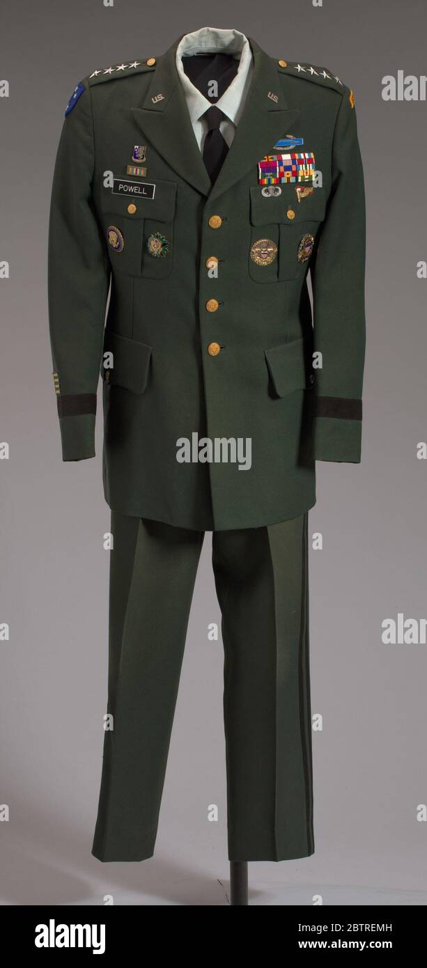 Us Army Green Service Uniform Jacket And Medals Worn By General Colin L