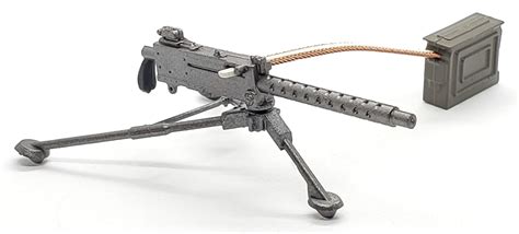 Us M1919a4 30 Cal Machine Gun With Tripod Ammo Belt Ammo Case 1 18