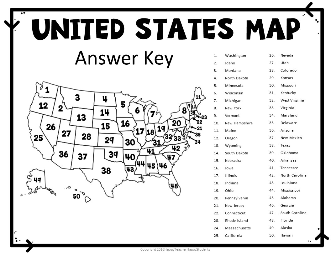 Us Map States Quiz The Us 50 States Printables Map Quiz Game 500 X 647