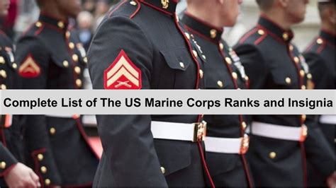 Us Marine Corps Ranks Amp Insignia Check Complete List In Order