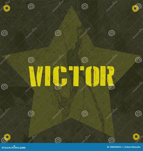 Us Military Phonetic Alphabet Letter V Victor Sepecial Force Illustration Background Stock