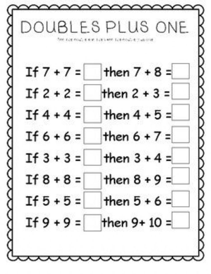 Use Doubles To Add Activity Math Fact Worksheets 2Nd Grade Math Worksheets 1St Grade Math