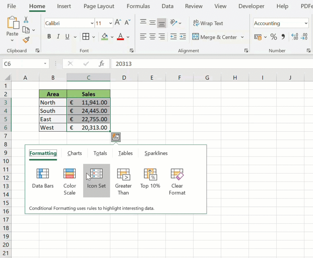 Use The Quick Analysis Tool In Excel To Create A Clustered Column Chart