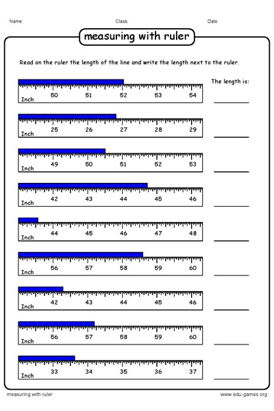 Using Rulers Worksheets