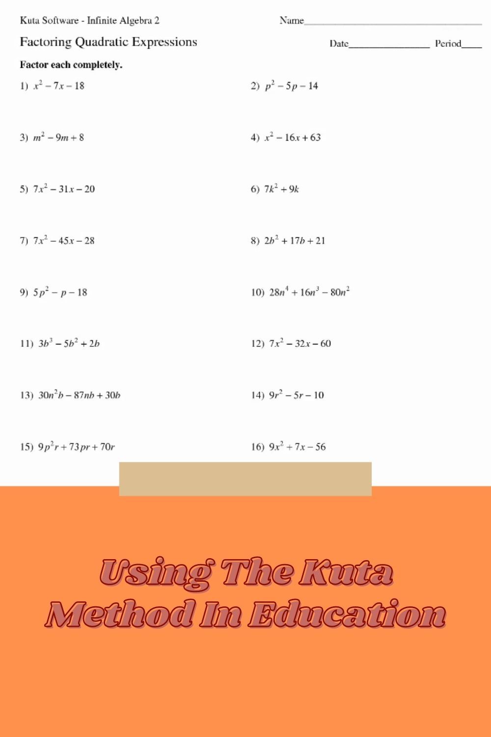 Using The Kuta Method In Education In 2021 Kindergarten Math 7Th