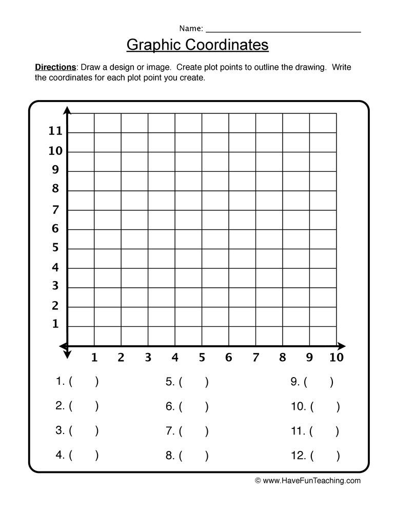 Using This Plotting Graphing Coordinates Worksheet Students Draw An