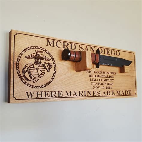 Usmc Bootcamp Graduation Plaque Etsy