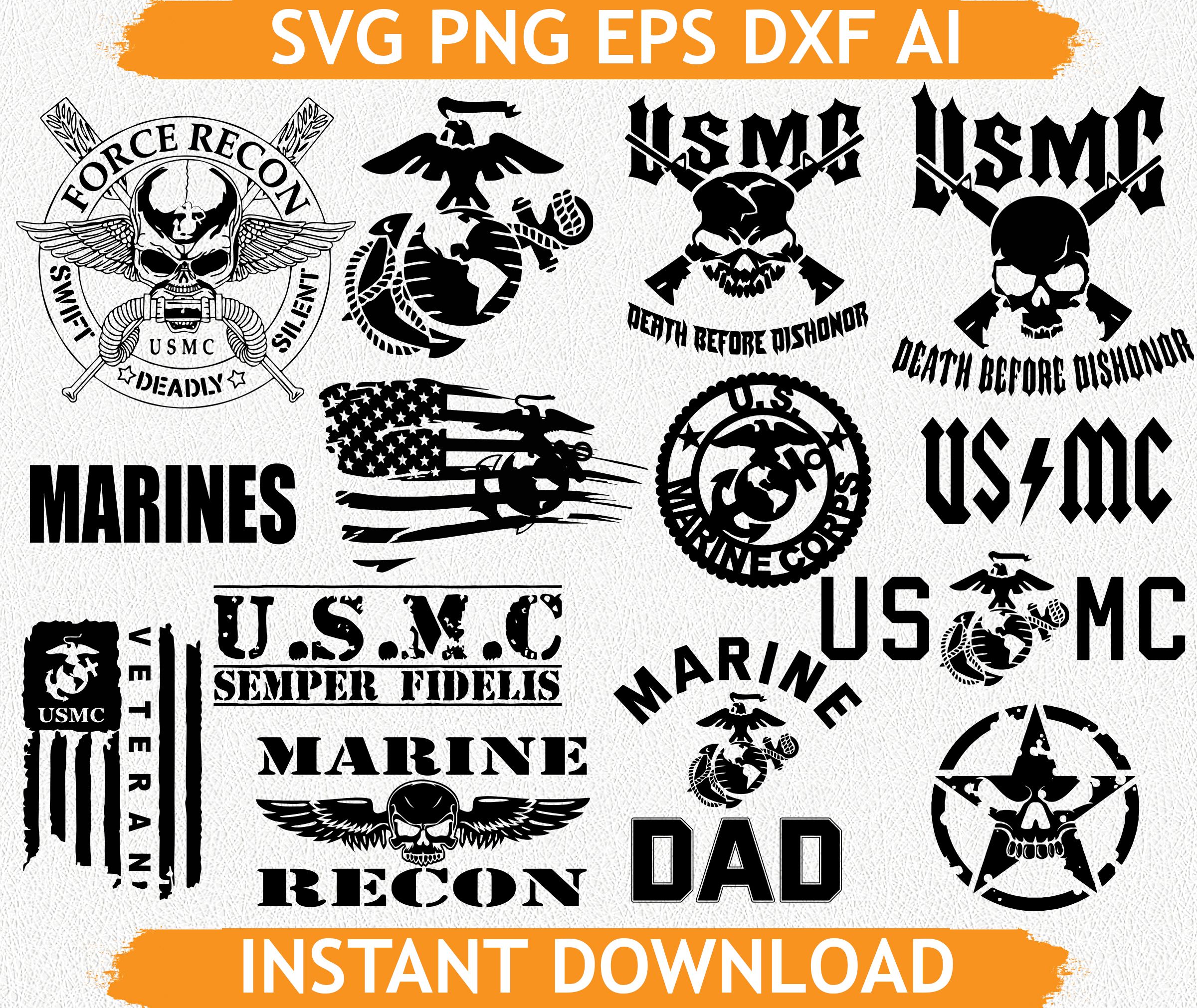 Usmc Emblem Flags Logo Marine Corps Veteran Usmc Us Marine Corps