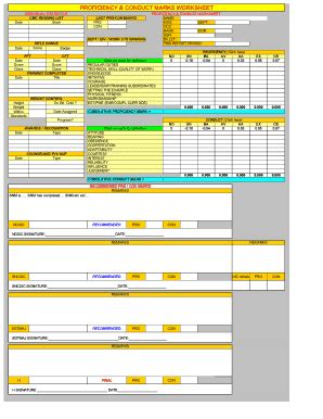 Usmc Proficiency And Conduct Marks Worksheet Airslate Signnow Worksheets Library