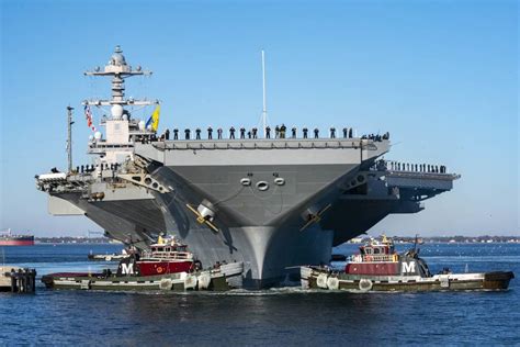 Uss Gerald R Ford Leaves Norfolk For First Full Length Deployment