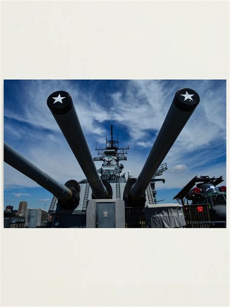 Uss New Jersey Battleship 16 Inch Guns Photographic Print By