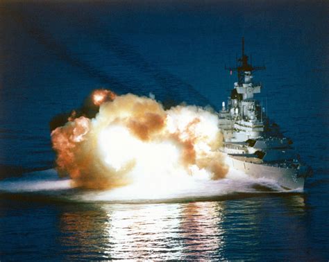 Uss New Jersey Firing Broadside