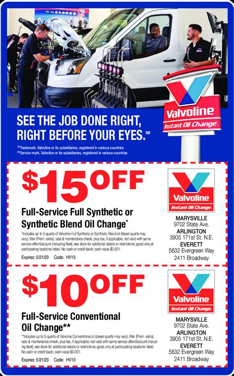 Valvoline Marysville Tulalip Coupons