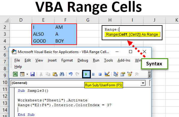 Vba Range How To Use Range Function In Excel Vba