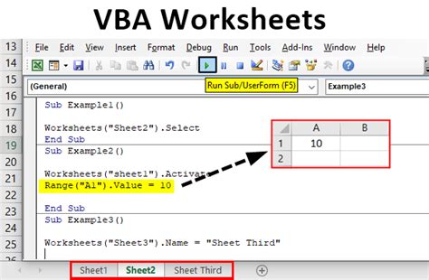 5 Ways to Set Worksheet in VBA