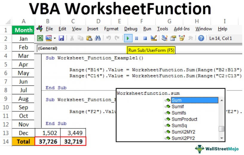 Vba Worksheets How To Use Vba Worksheet Function In Excel