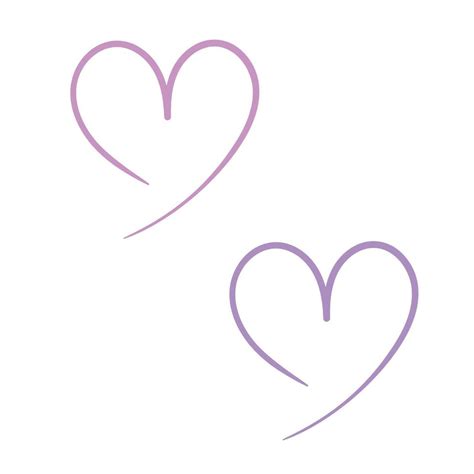 Vector Heart Shape Purple Drawing Isolated On White Background 15484484 Vector Art At Vecteezy