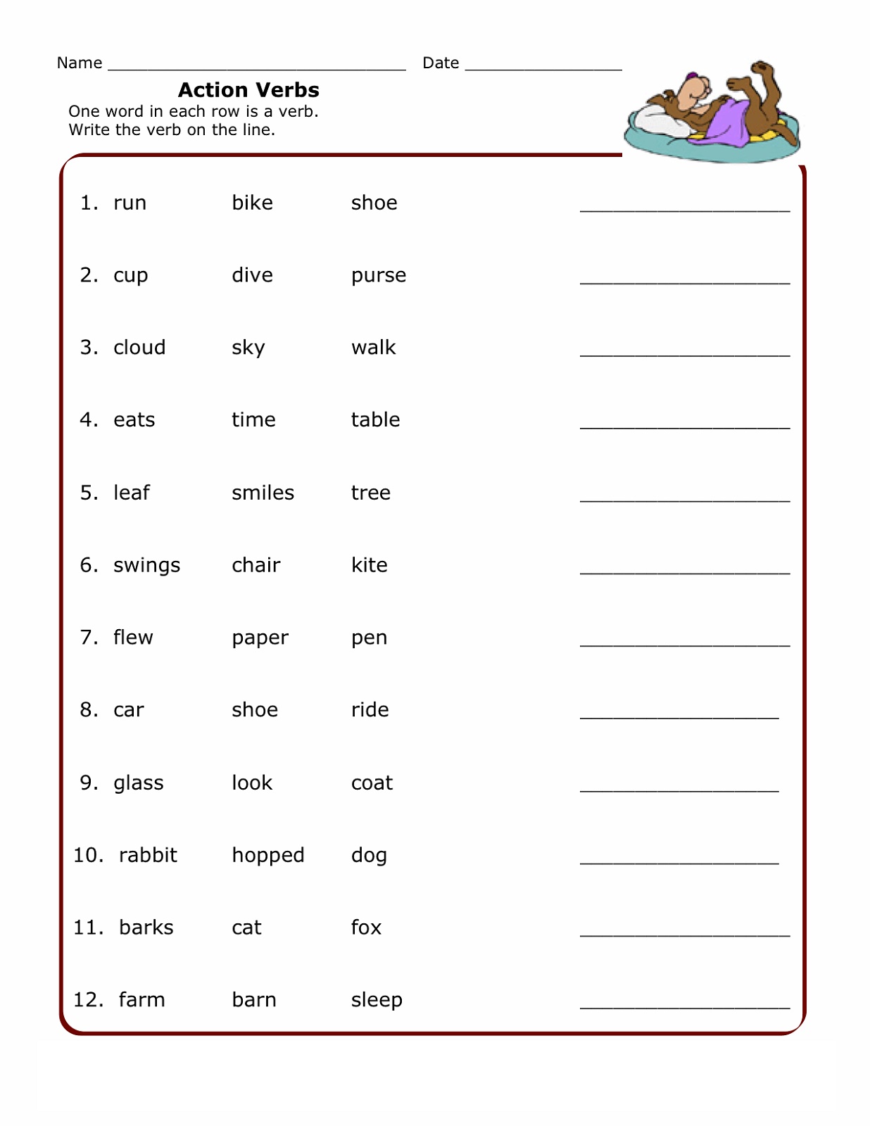 Verb To Be English Worksheets Worksheets Printable Free